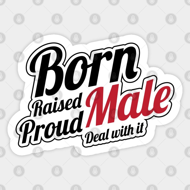 Born Proud Male Sticker by Artman07